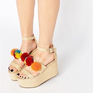 ASOS Pom Wedge Sandal